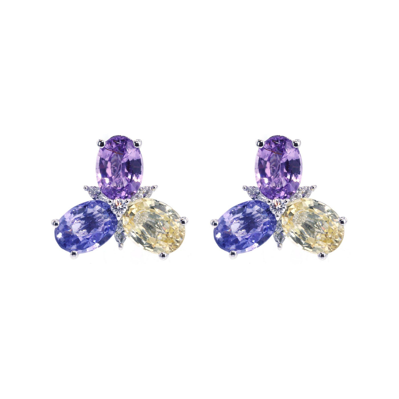 Sapphie & Diamond Earrings