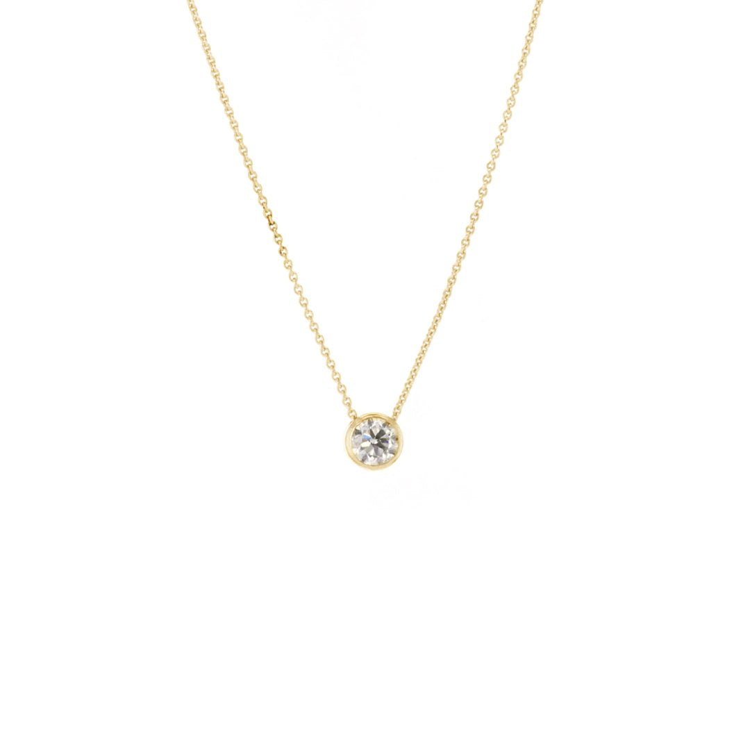 18" 0.45 ct Diamond Solitaire Bezel Necklace
