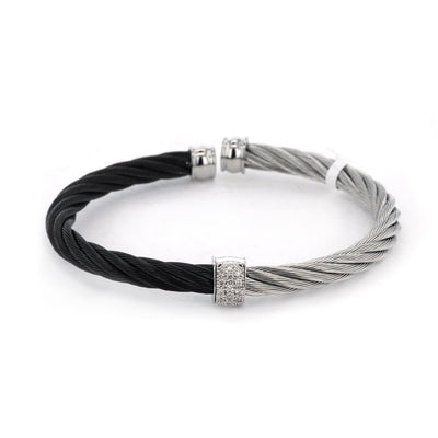 0.13 ctw Diamond Bangle Cable Bracelet