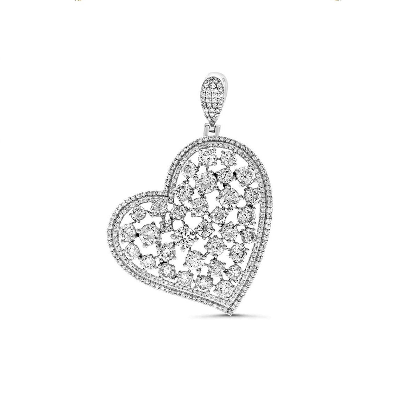 4.56 ctw Diamond Heart Pendant