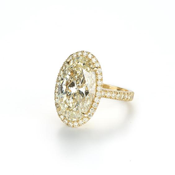 10.01 ct Diamond Halo Ring