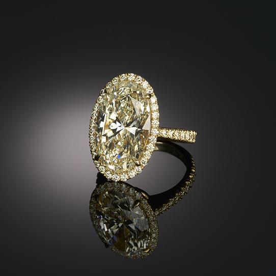 10.01 ct Diamond Halo Ring