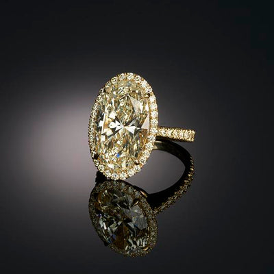 10.01 ct Diamond Halo Ring