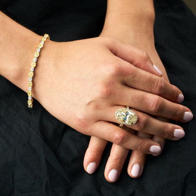 10.01 ct Diamond Halo Ring
