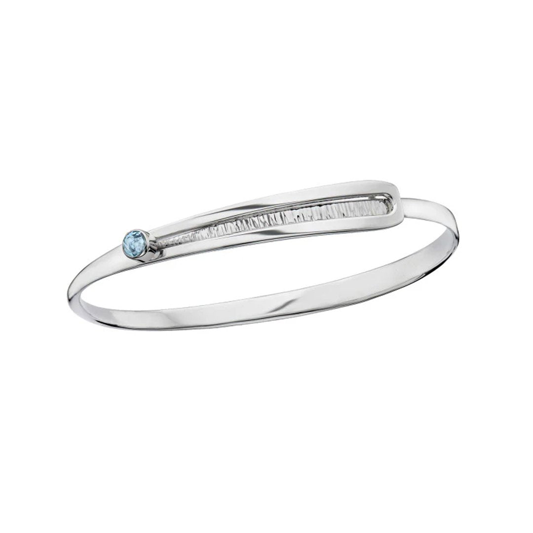 Blue Topaz Slide Bangle Bracelet