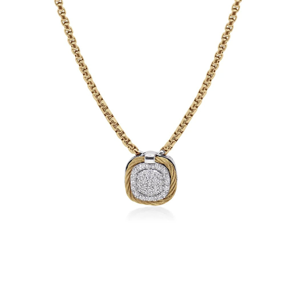 0.19 ctw Diamond Halo Pendant Necklace