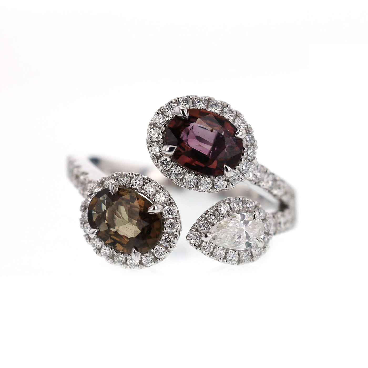 Sapphire & Diamond Halo Ring