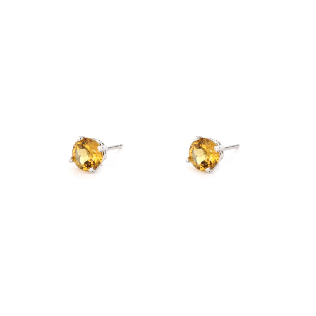 5MM Citrine Stud Earrings