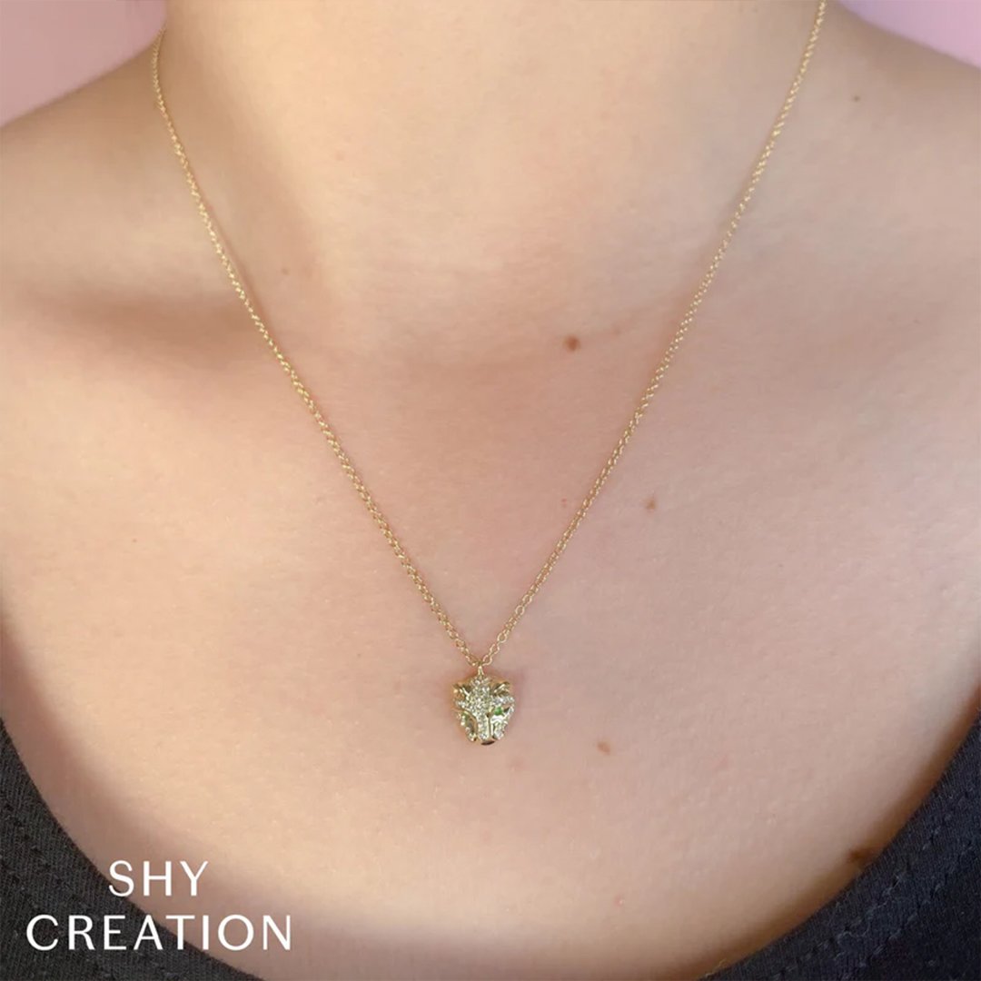 0.15 ctw Diamond Panther Necklace