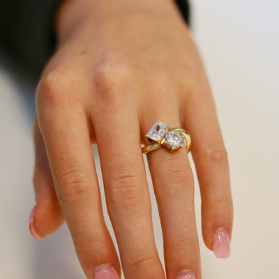 2-Stone Solitaire Ring