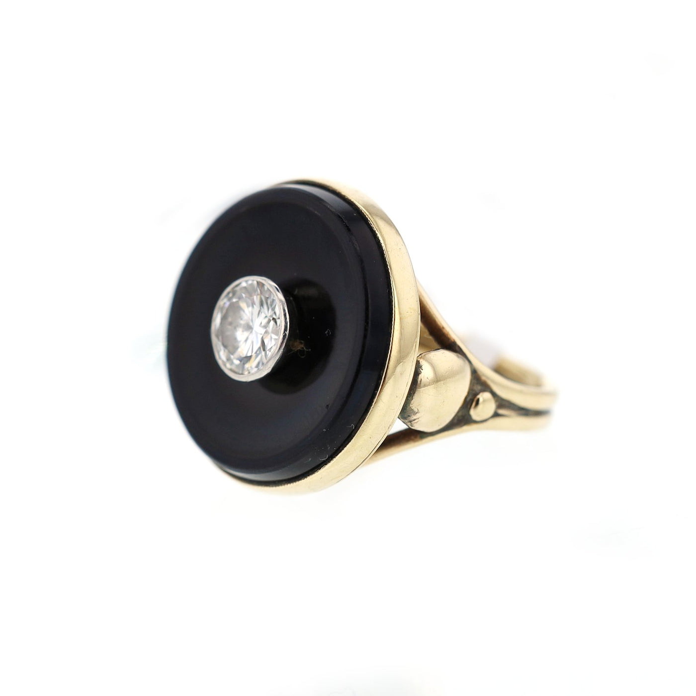 Black Onyx & Diamond Ring