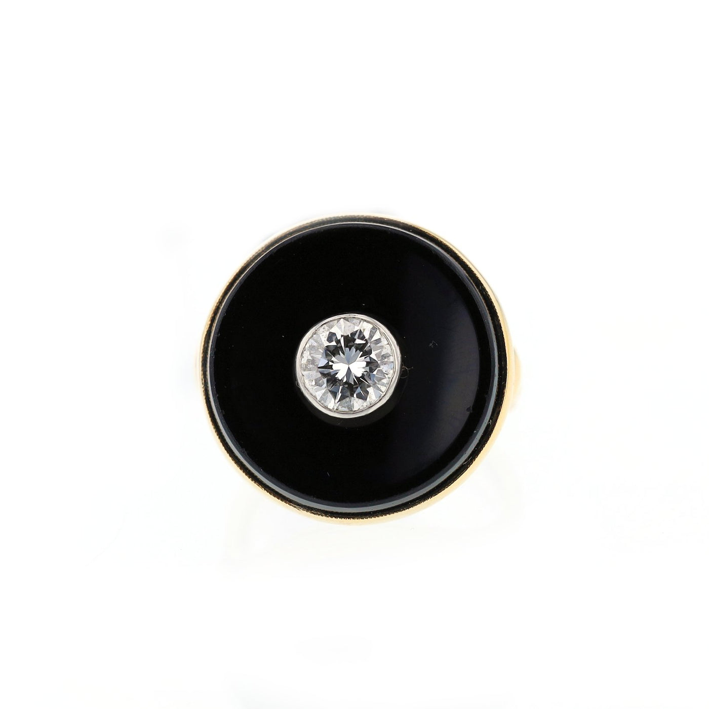 Black Onyx & Diamond Ring