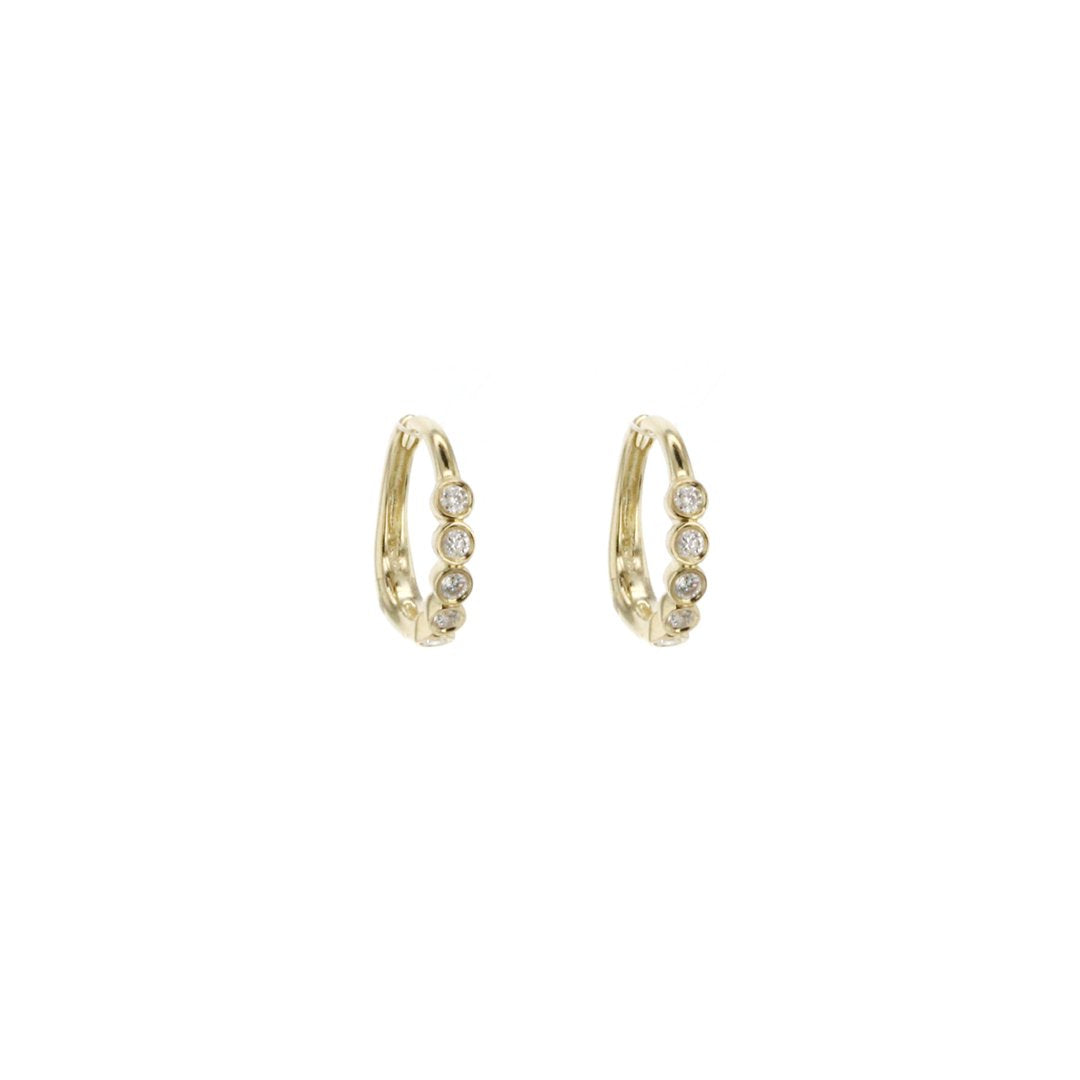 0.10 ctw Diamond Huggie Earrings