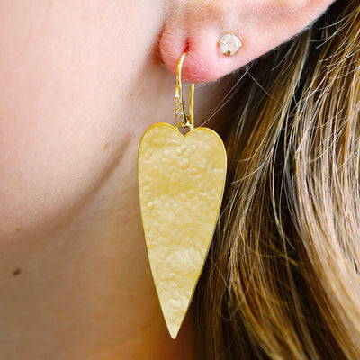 0.06 ctw Diamond Heart Earrings