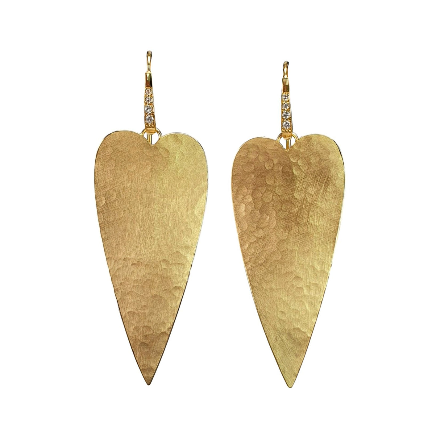 0.06 ctw Diamond Heart Earrings
