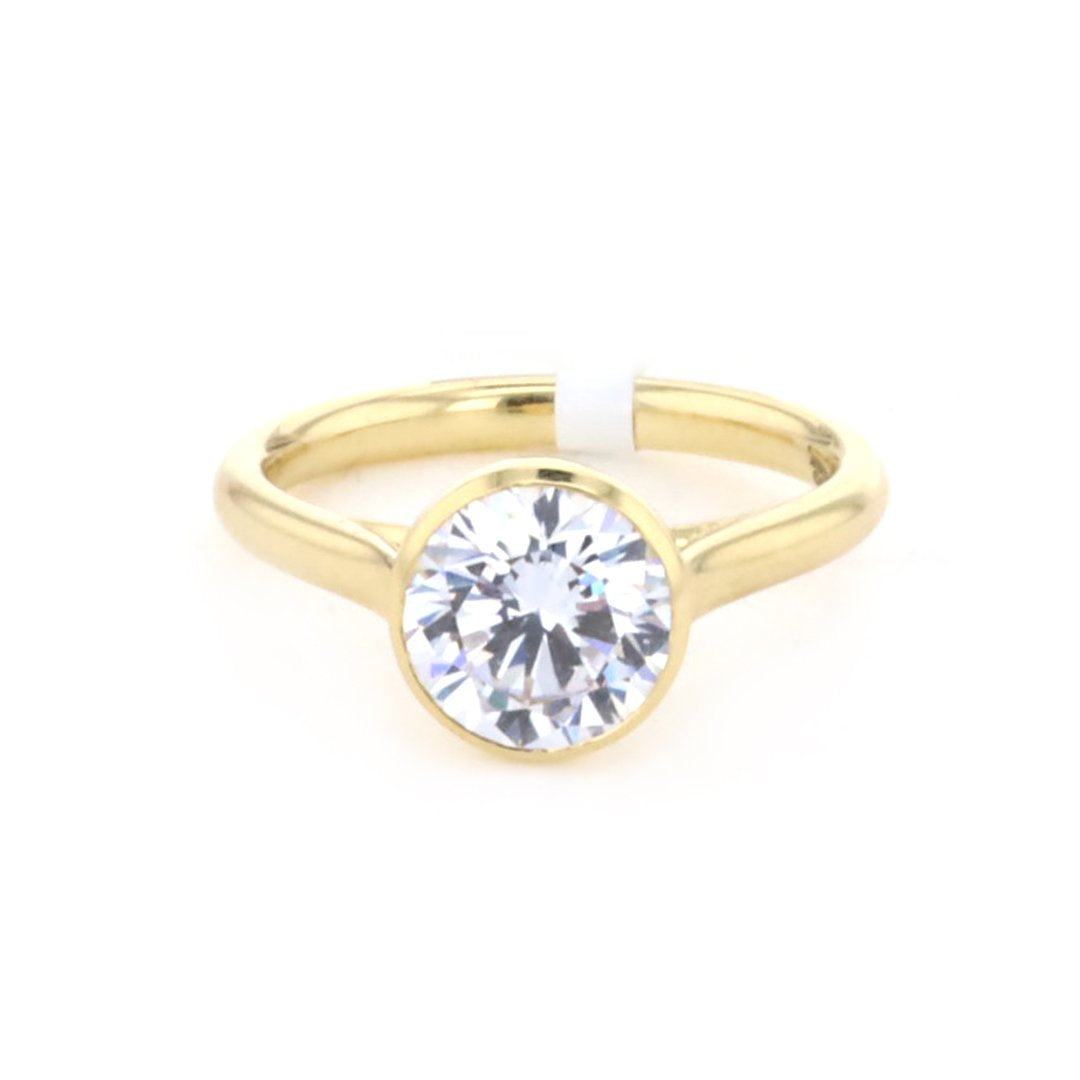 Bezel Solitaire Engagement Ring