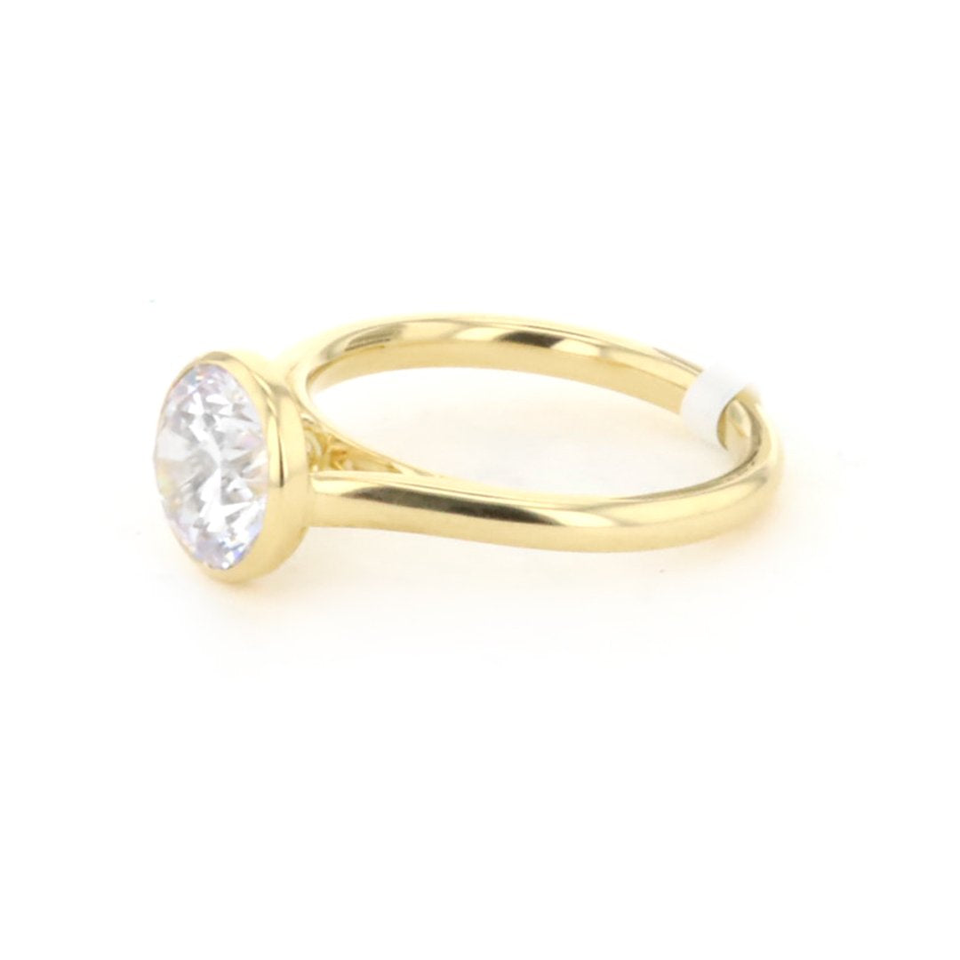 Bezel Solitaire Engagement Ring