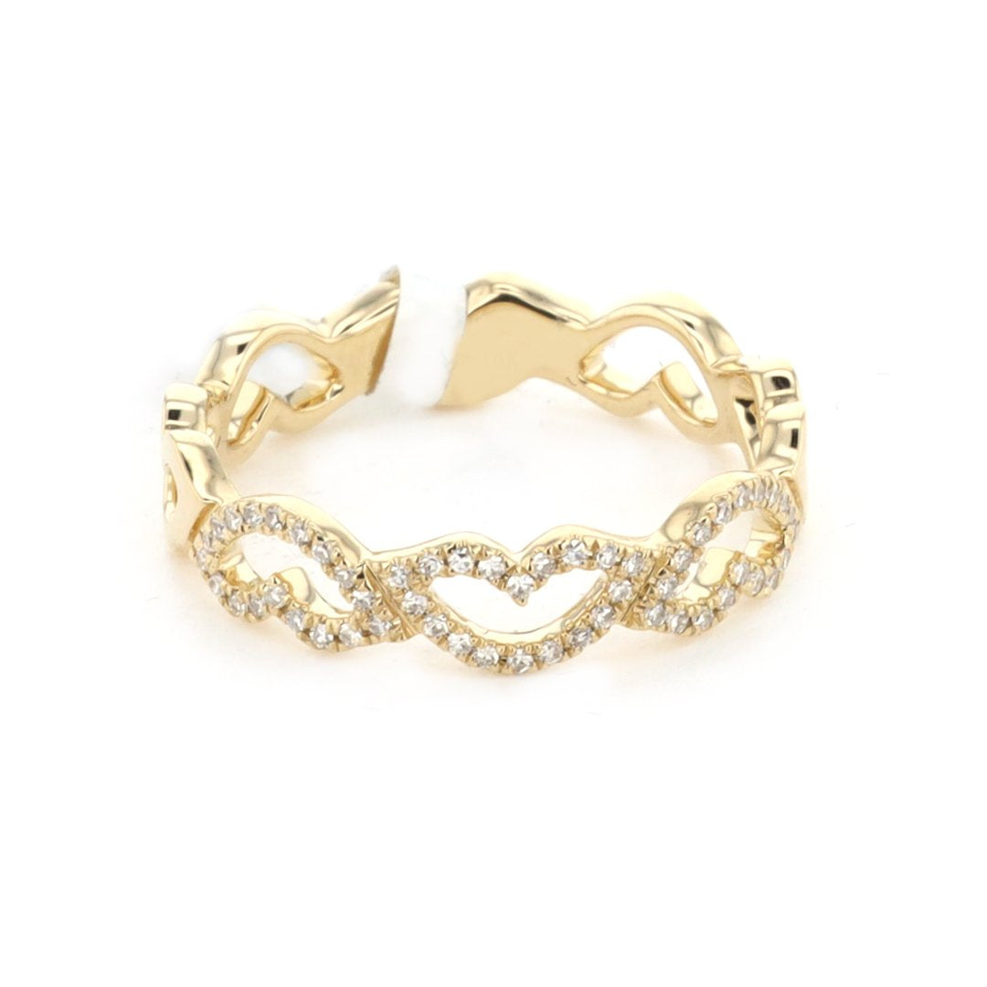 0.12 ctw Open Heart Diamond Band