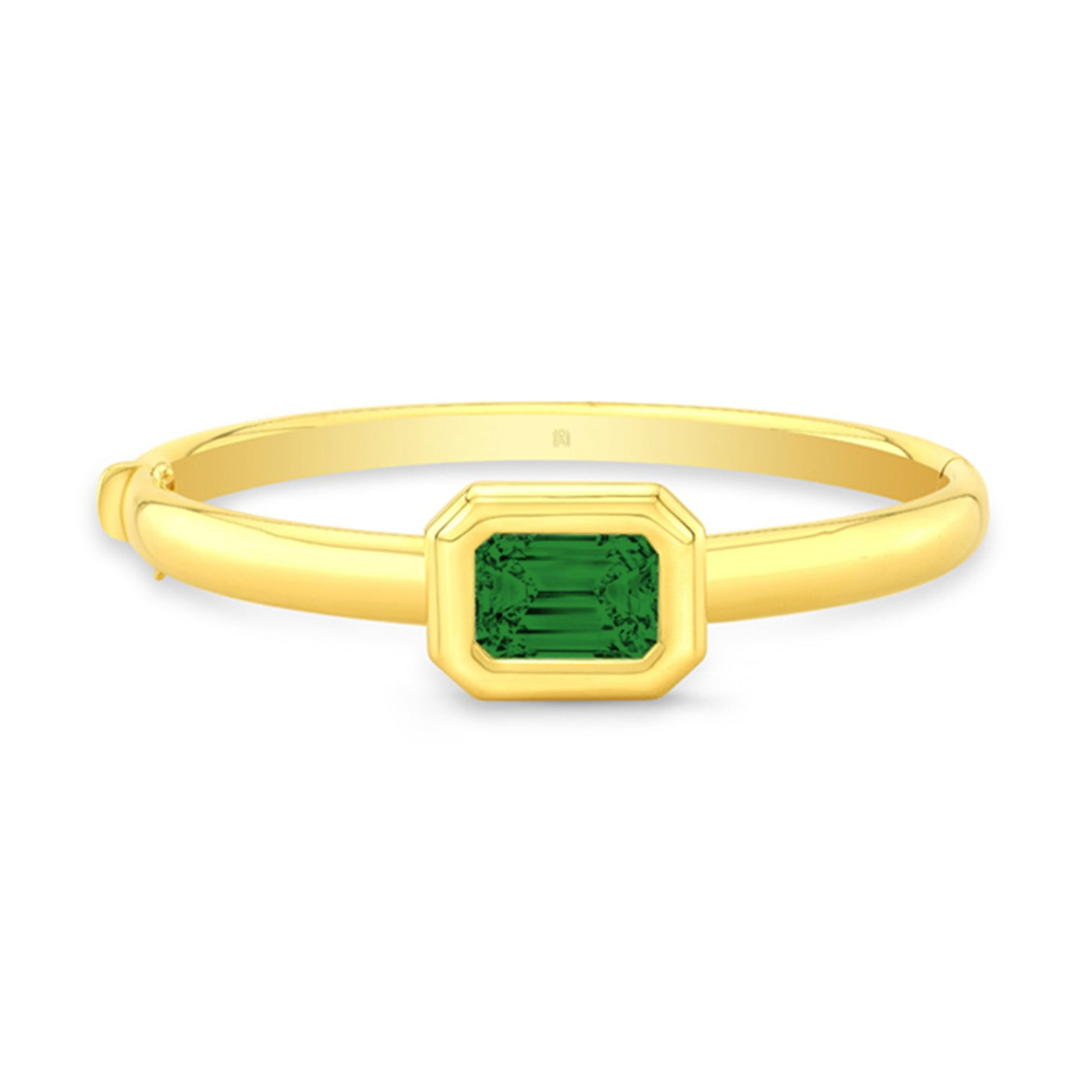 Green Tourmaline Bangle Bracelet