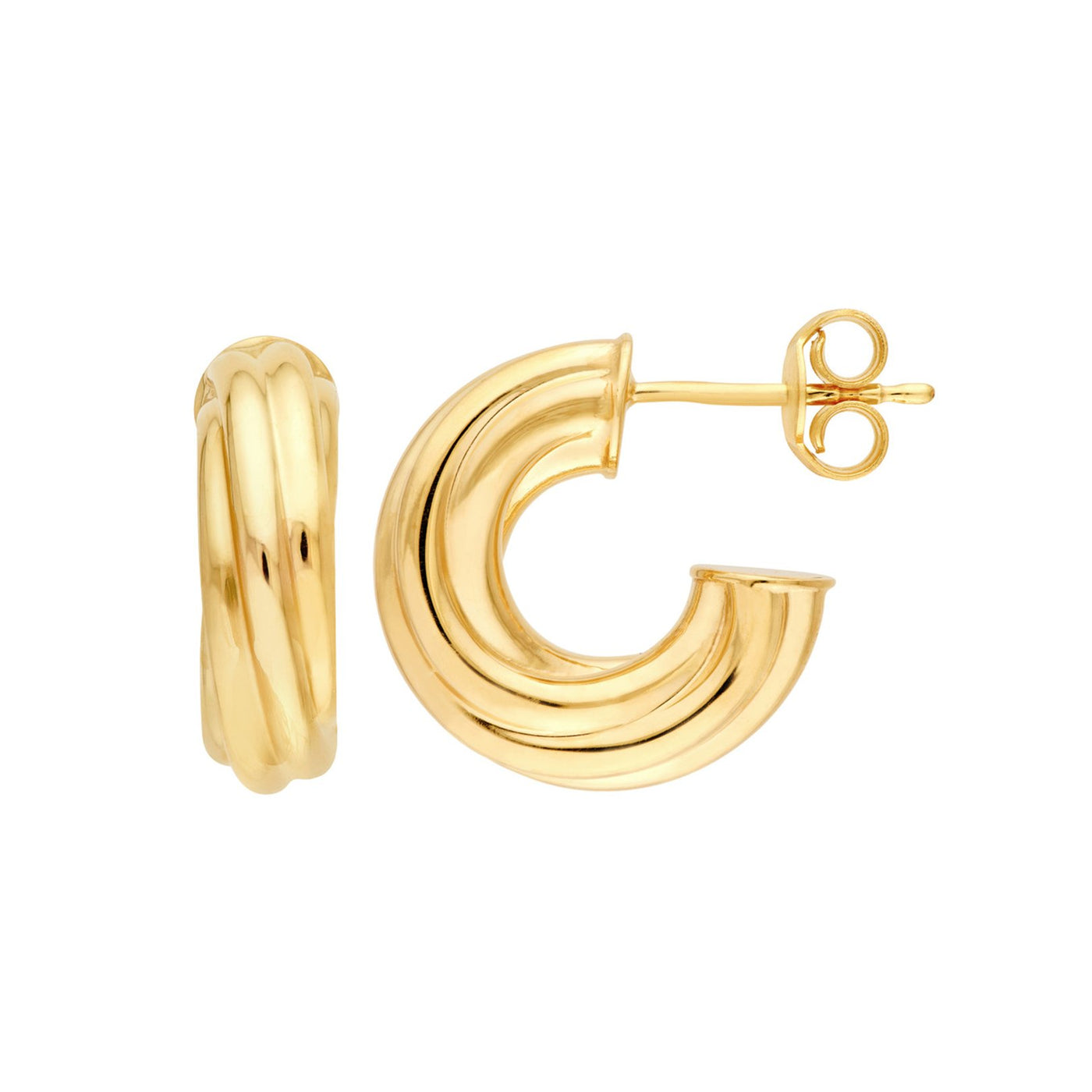 10MM Twisted Hoop Earrings