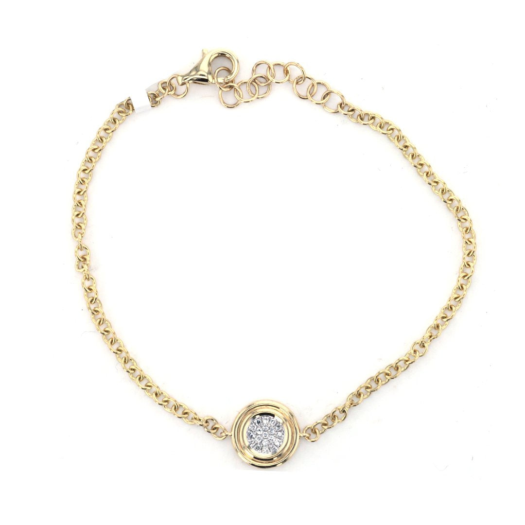 0.06 ctw Diamond Disk Bracelet