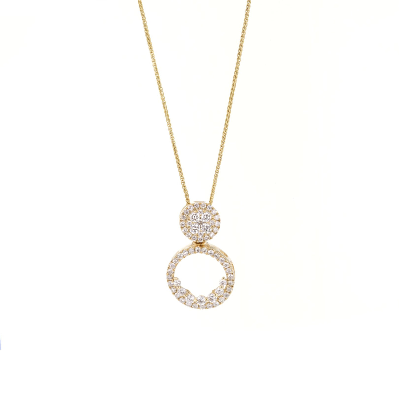 0.73 ctw Diamond Open Circle Necklace
