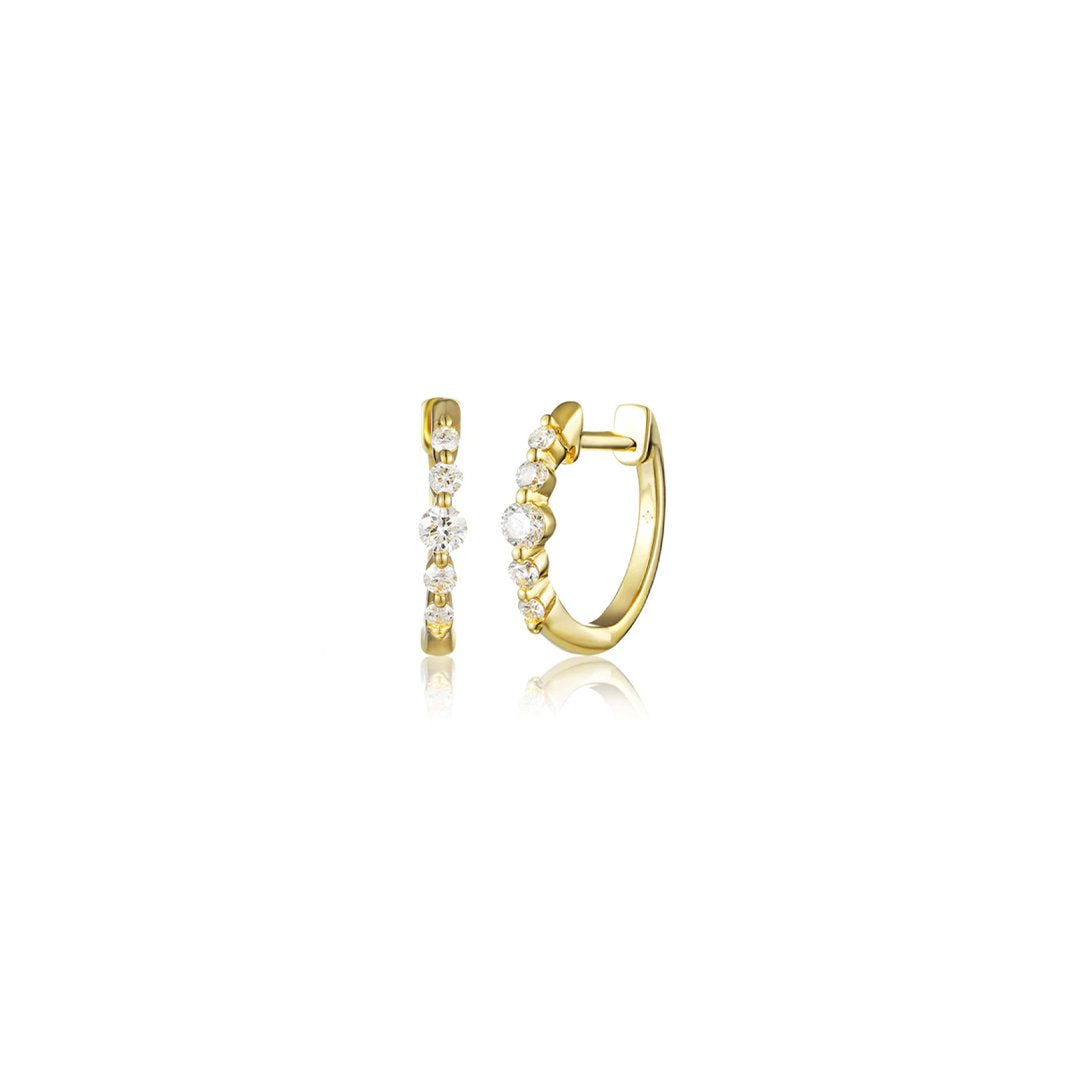 0.21 ctw Diamond Huggie Earrings