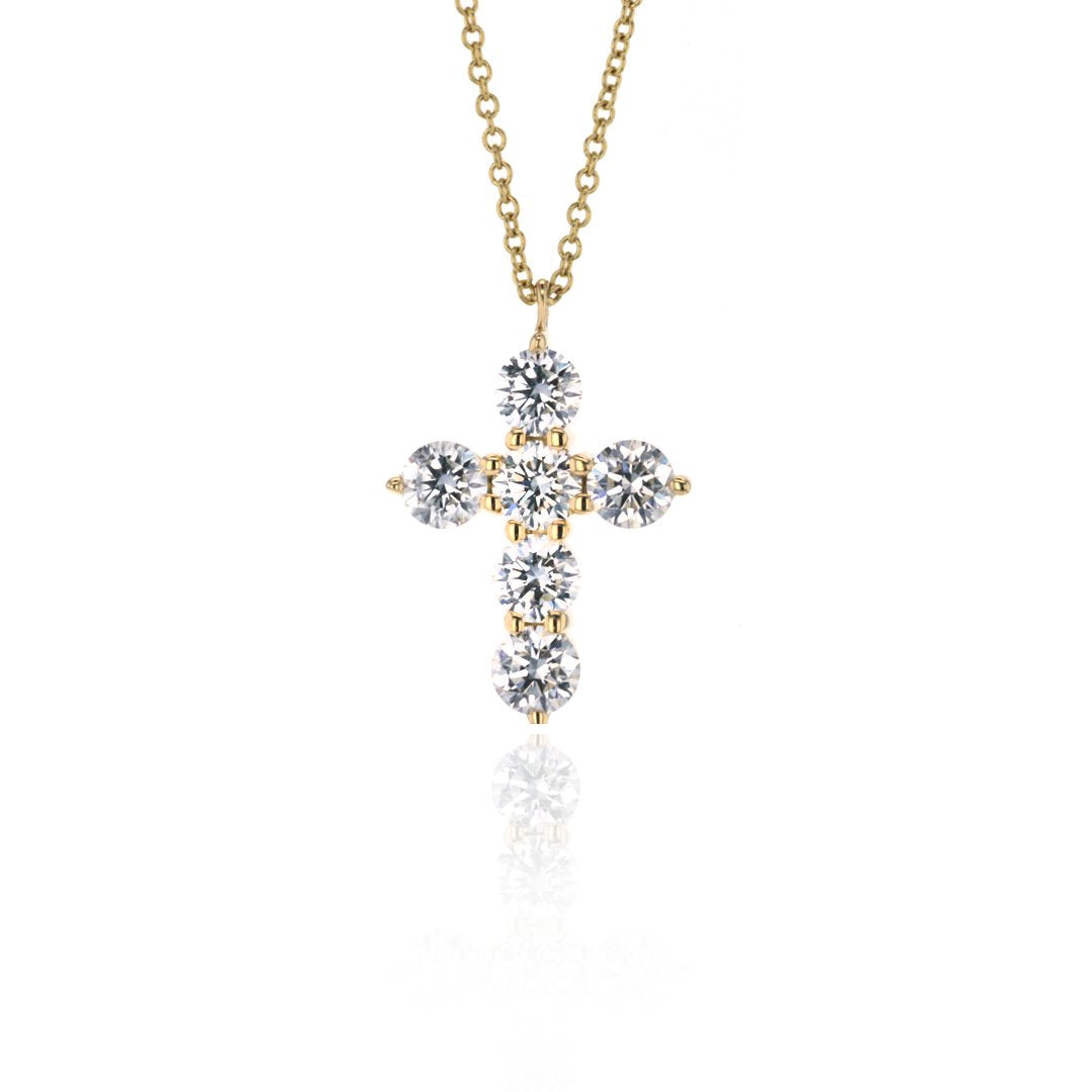 1.25 ctw Diamond Cross Necklace
