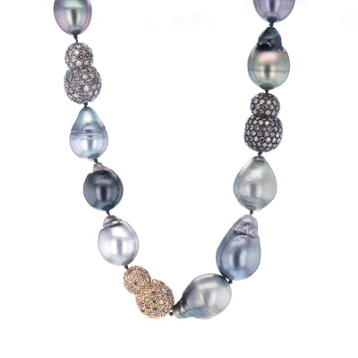 Tahitian Pearl & Diamond Necklace