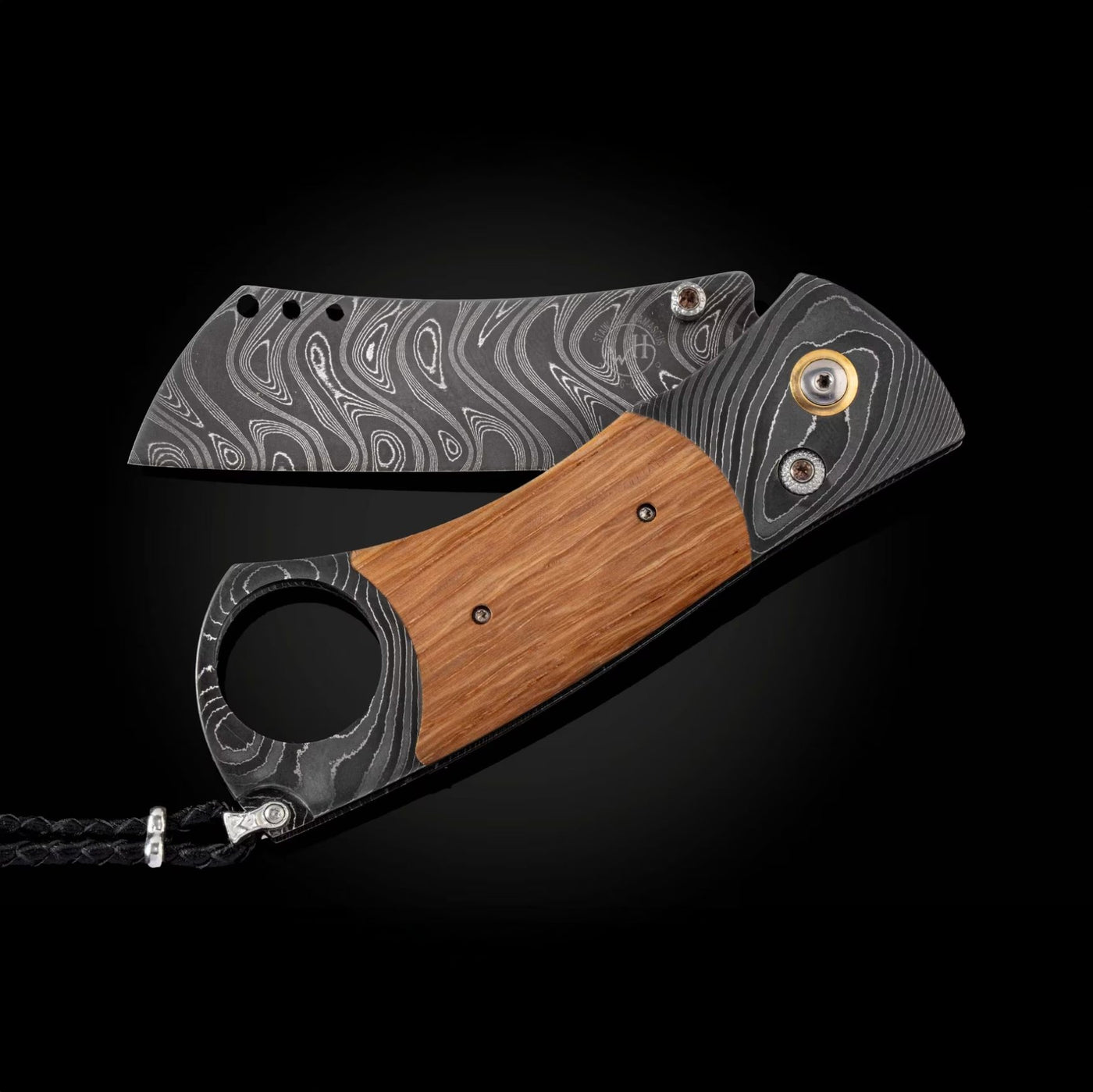 Barrel Wood Cigar Cutter Pocket Knife