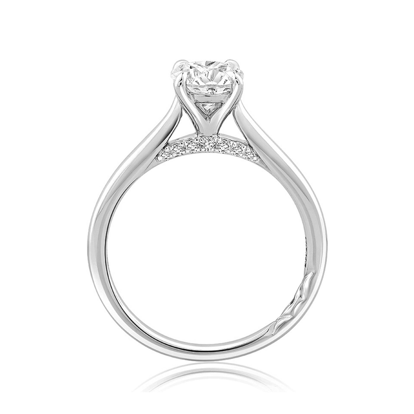 0.08 ctw Diamond Hidden Halo Engagement Ring