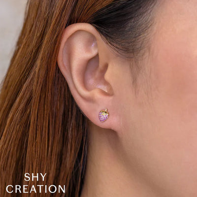 Sapphire Strawberry Earrings