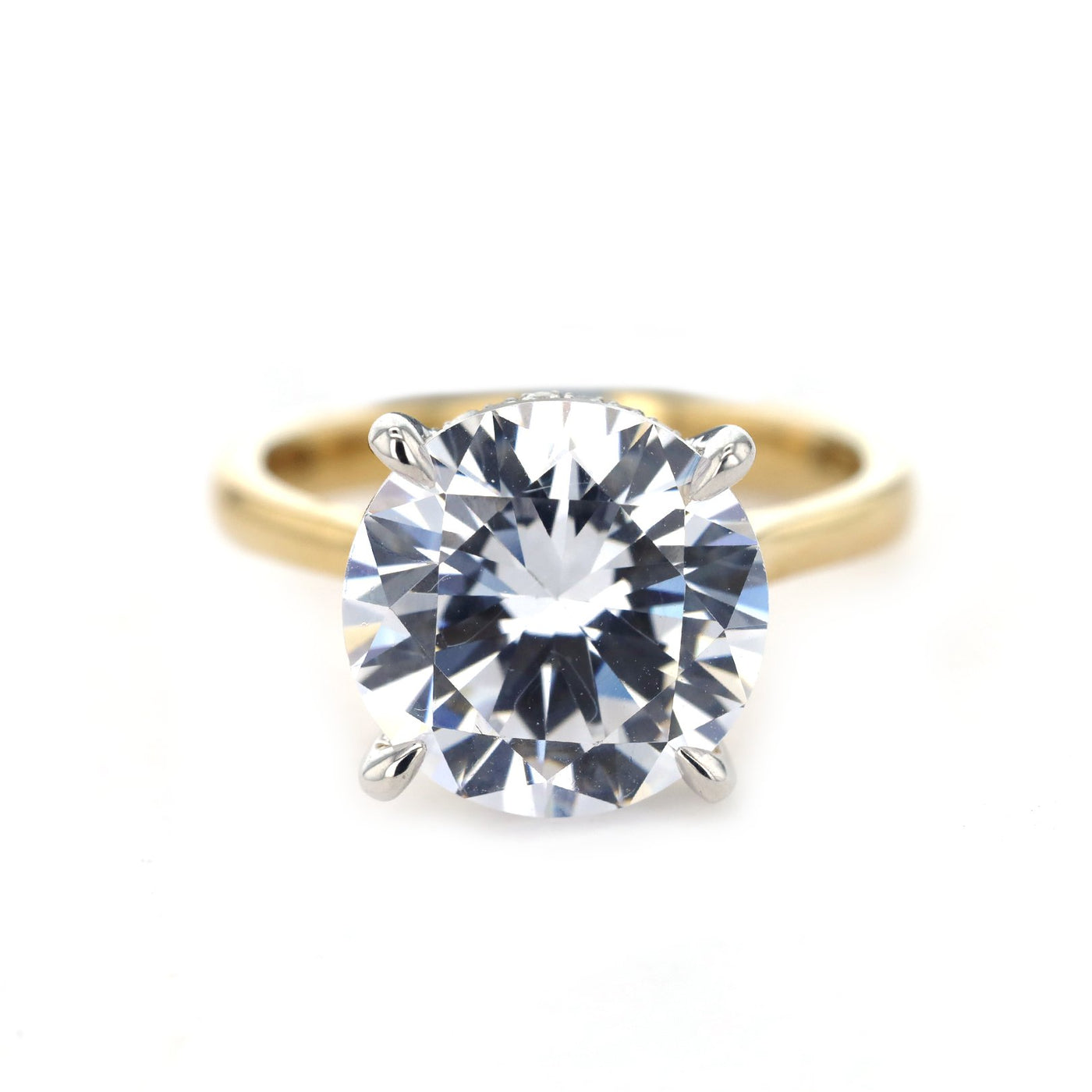 0.08 ctw Diamond Hidden Halo Engagement Ring