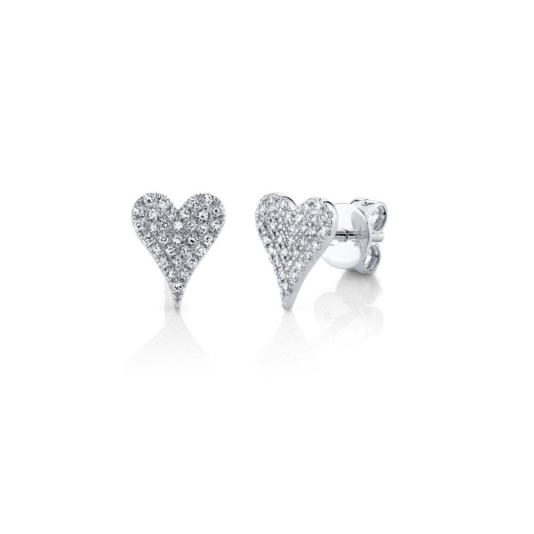 0.14 ctw Diamond Heart Earrings