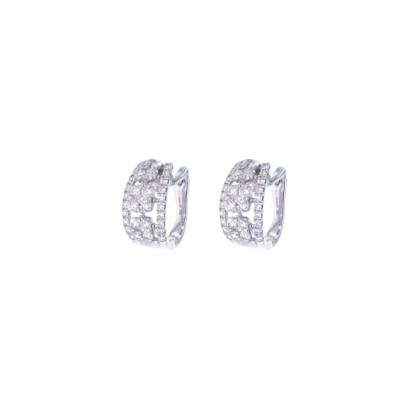 1.17ctw Diamond Hoop Earrings