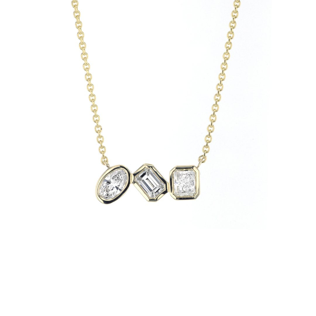 1.80 ctw Diamond Multishape Necklace