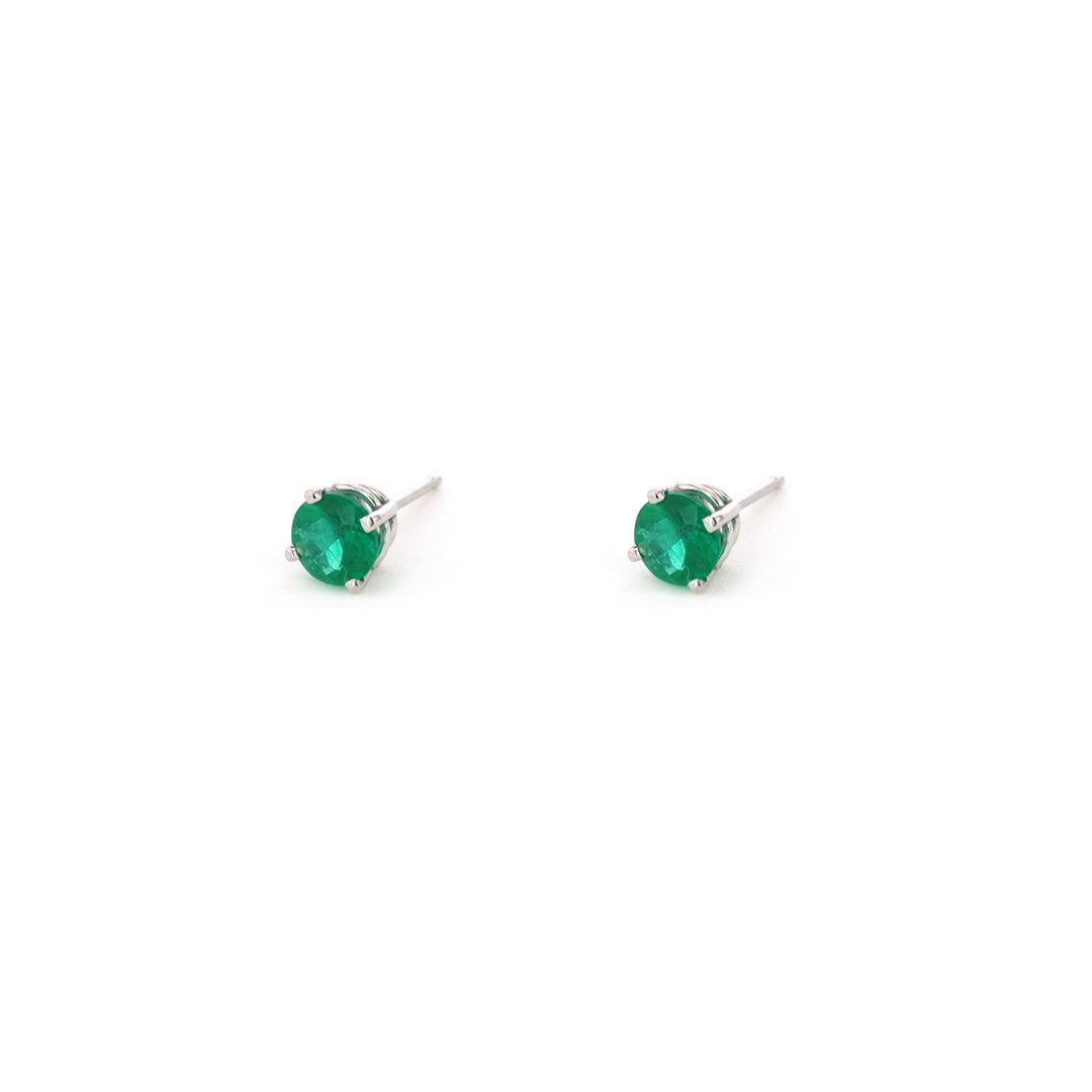 5MM Emerald Stud Earrings