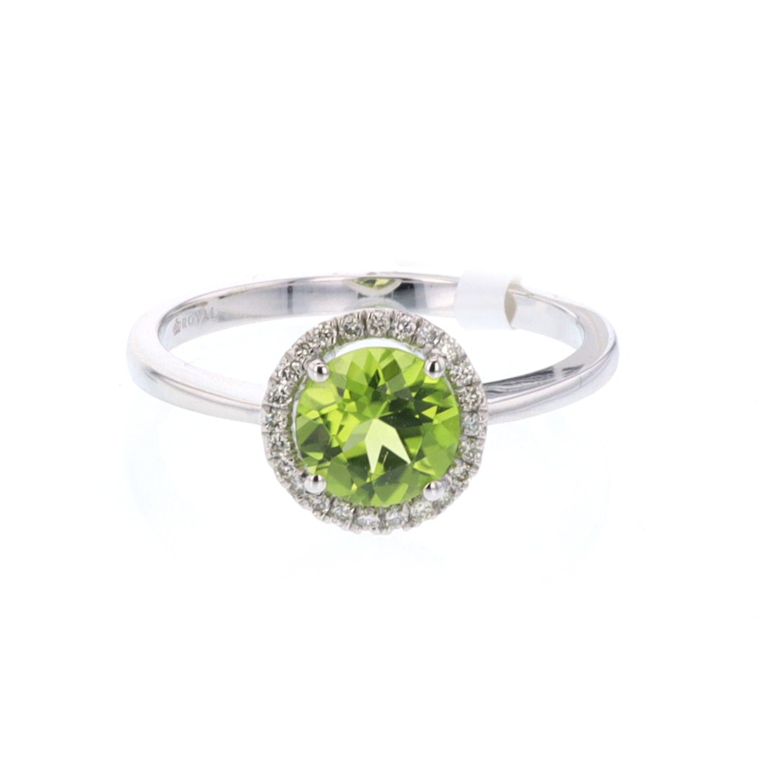 Peridot & Diamond Ring