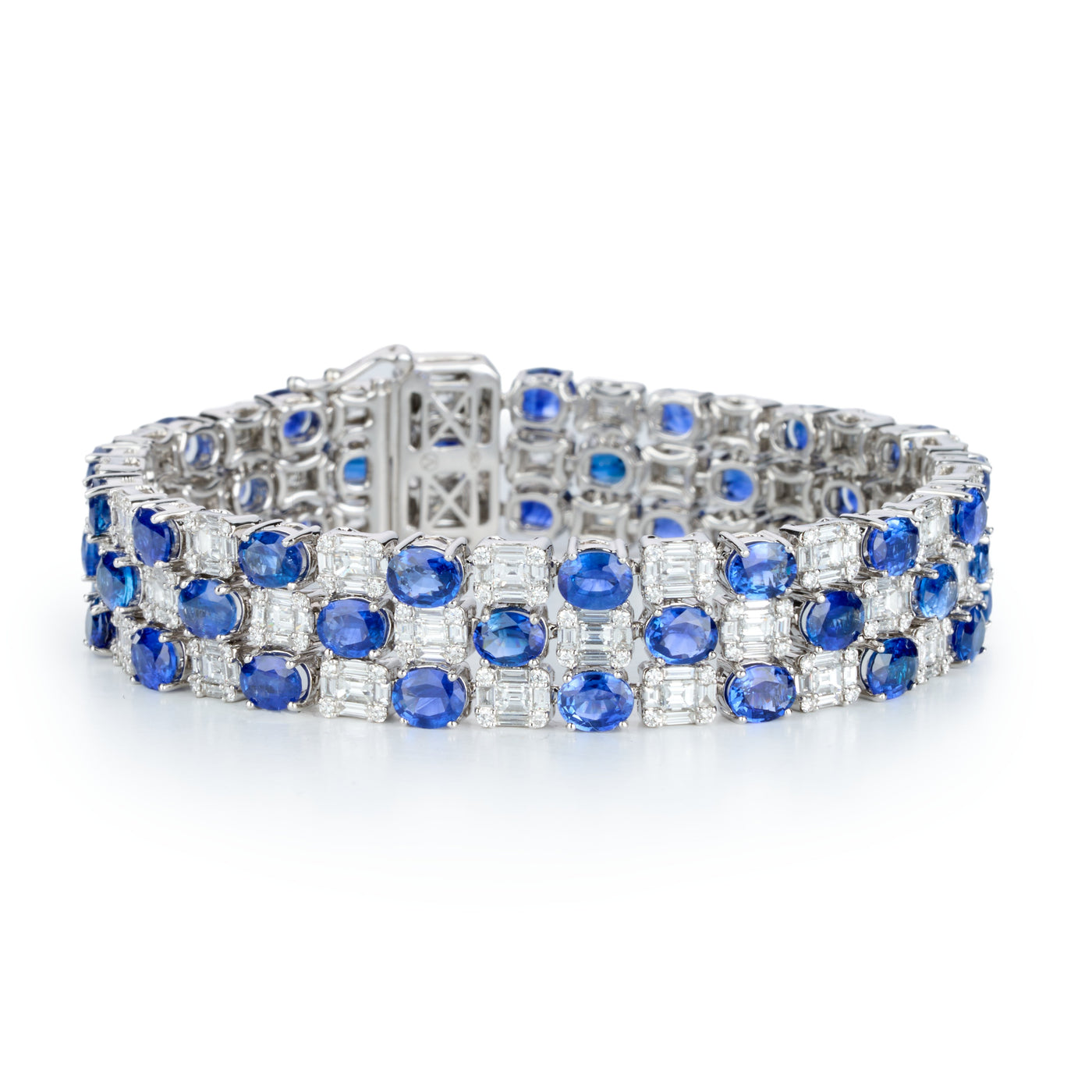 Blue Sapphire & Diamond Bracelet