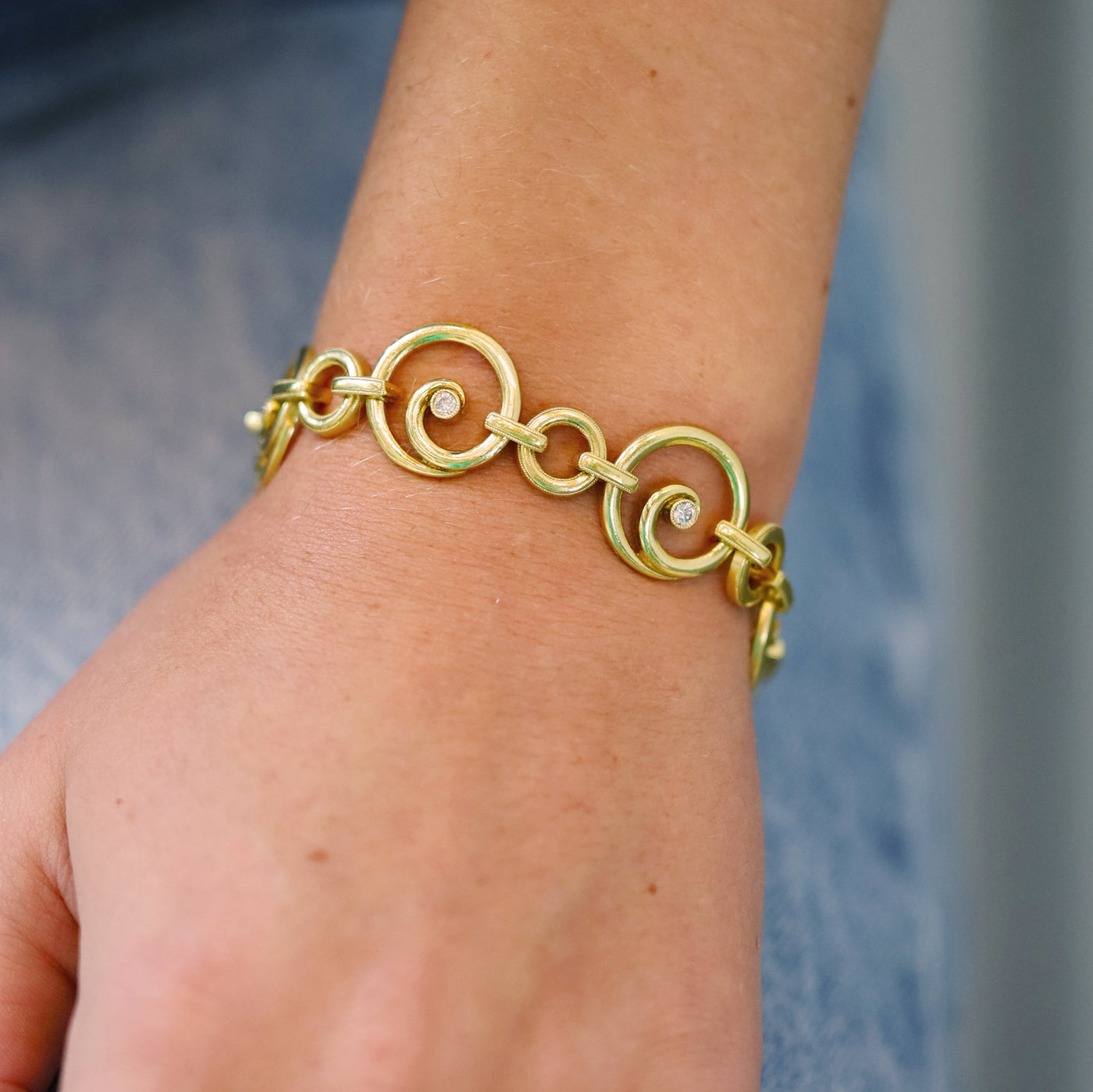 Diamond Scroll Bracelet