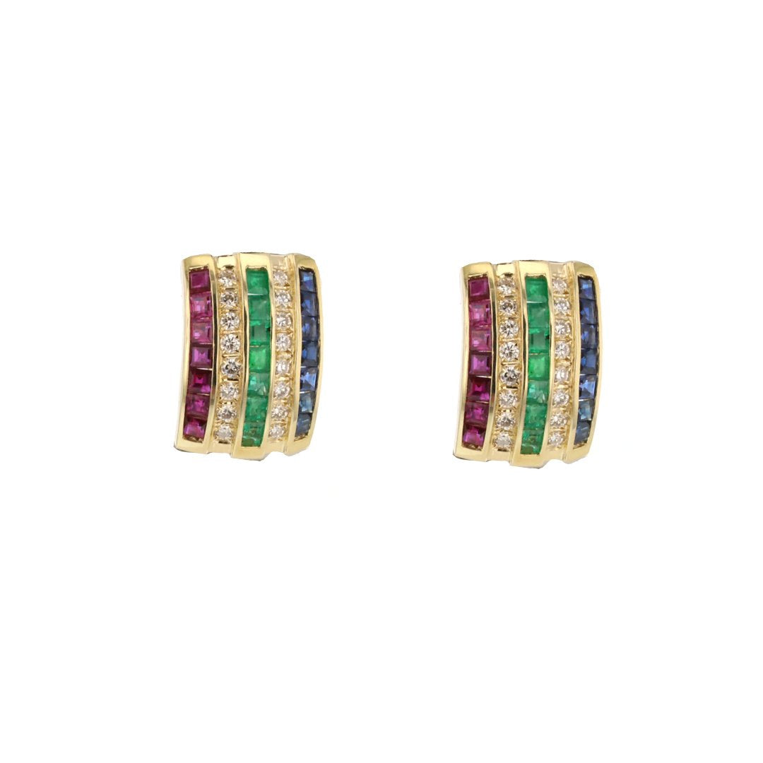 Diamond & Multi-Gemstone Earrings