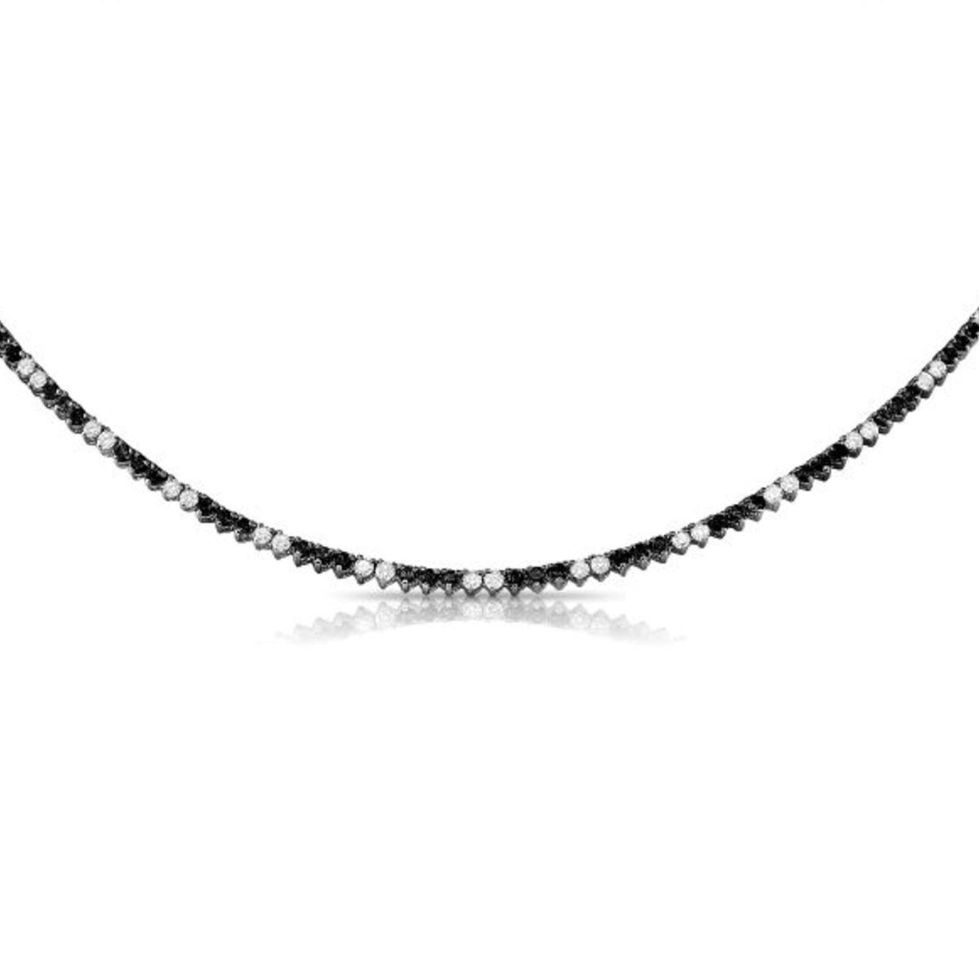 Black & White Diamond Eternity Necklace