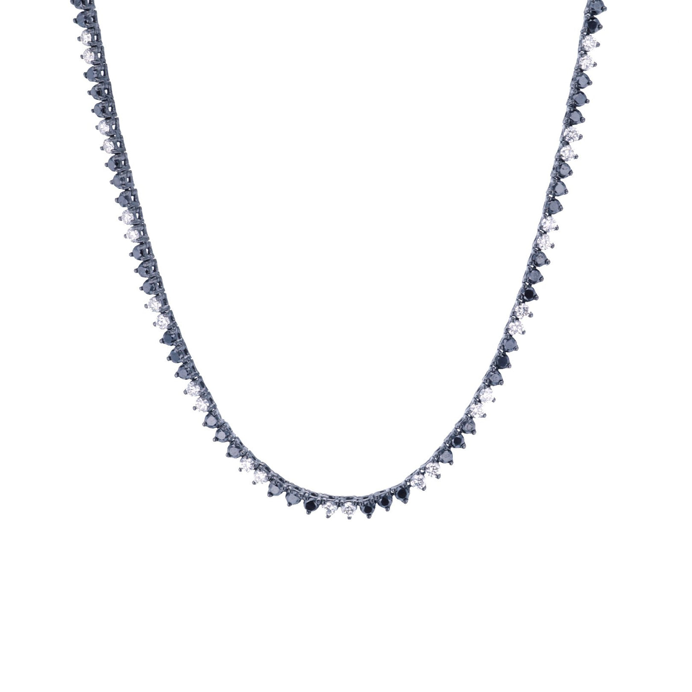 Black & White Diamond Eternity Necklace