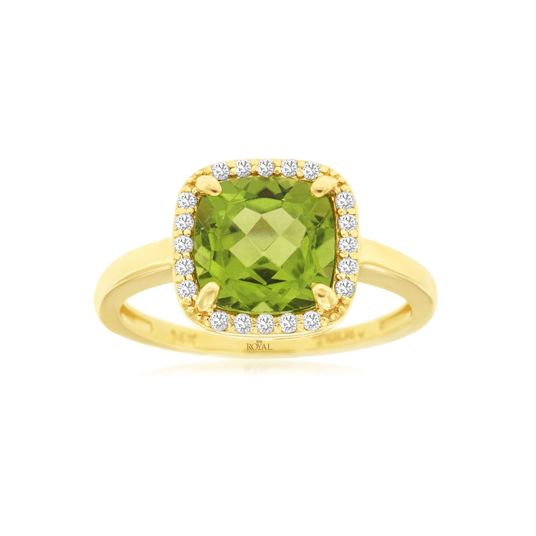Peridot & Diamond Ring