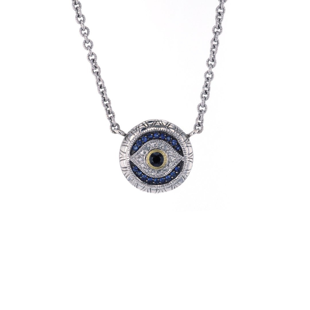 Sapphire Evil Eye Necklace