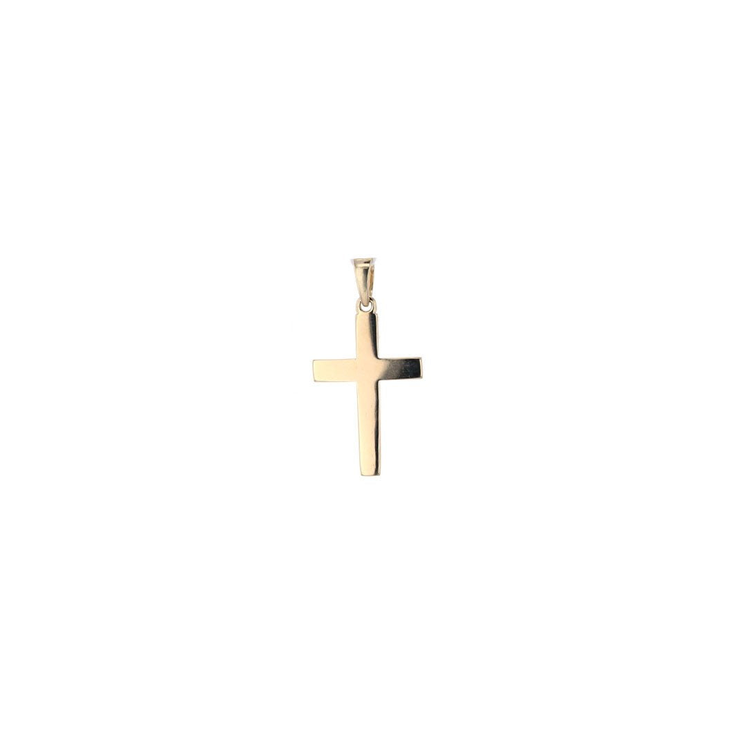 Solid Domed Large Cross Pendant
