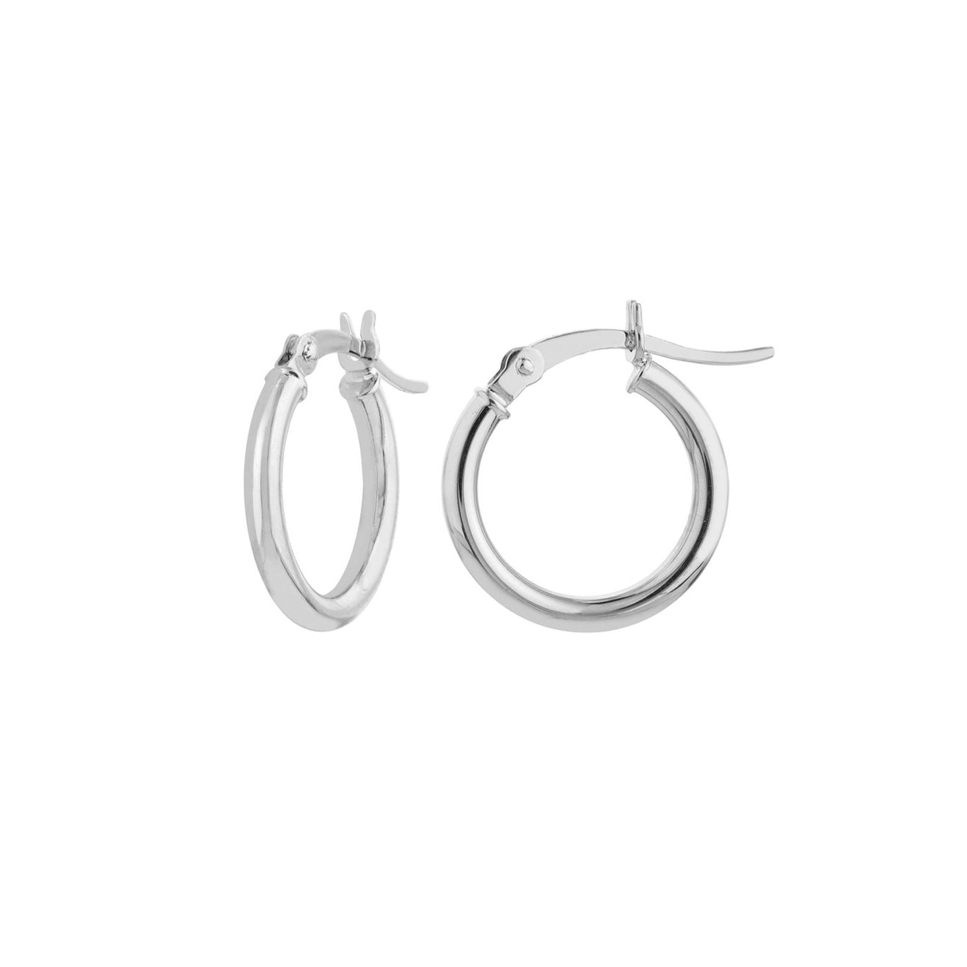 2X15MM Round Hoop Earrings