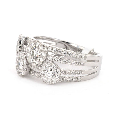 1.22 ctw Diamond 4-Row Band