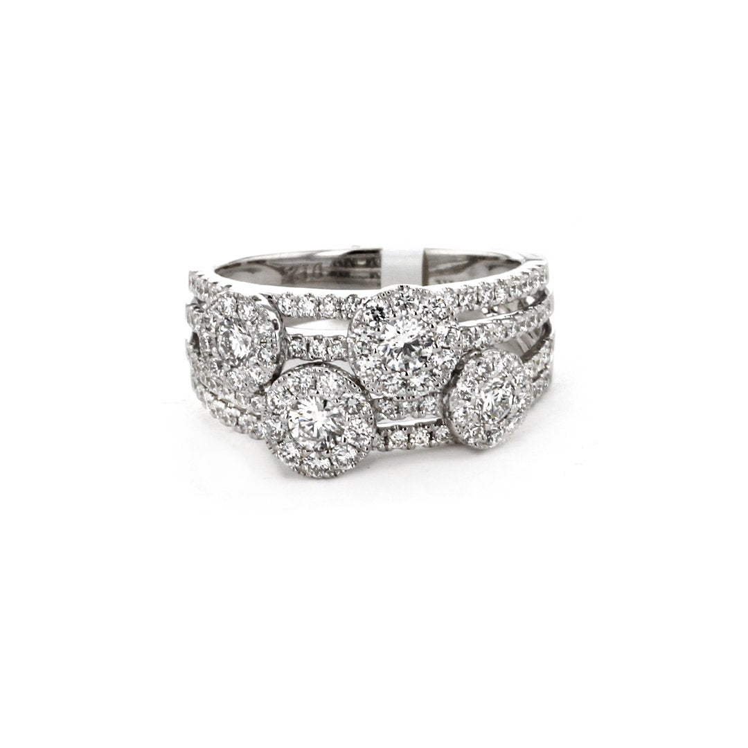 1.22 ctw Diamond 4-Row Band