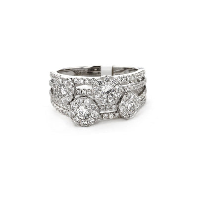 1.22 ctw Diamond 4-Row Band